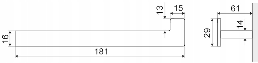 UCHWYT NA PAPIER TOALETOWY CZARNY MAT EXCELLENT Kolor czarny