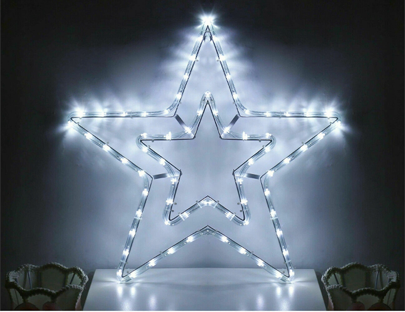 GWIAZDA ŚWIECĄCA LED KOMET ŚWIATEŁKA OZDOB DEKORACJA ŚWIĄTECZNA+FLASH BŁYSK