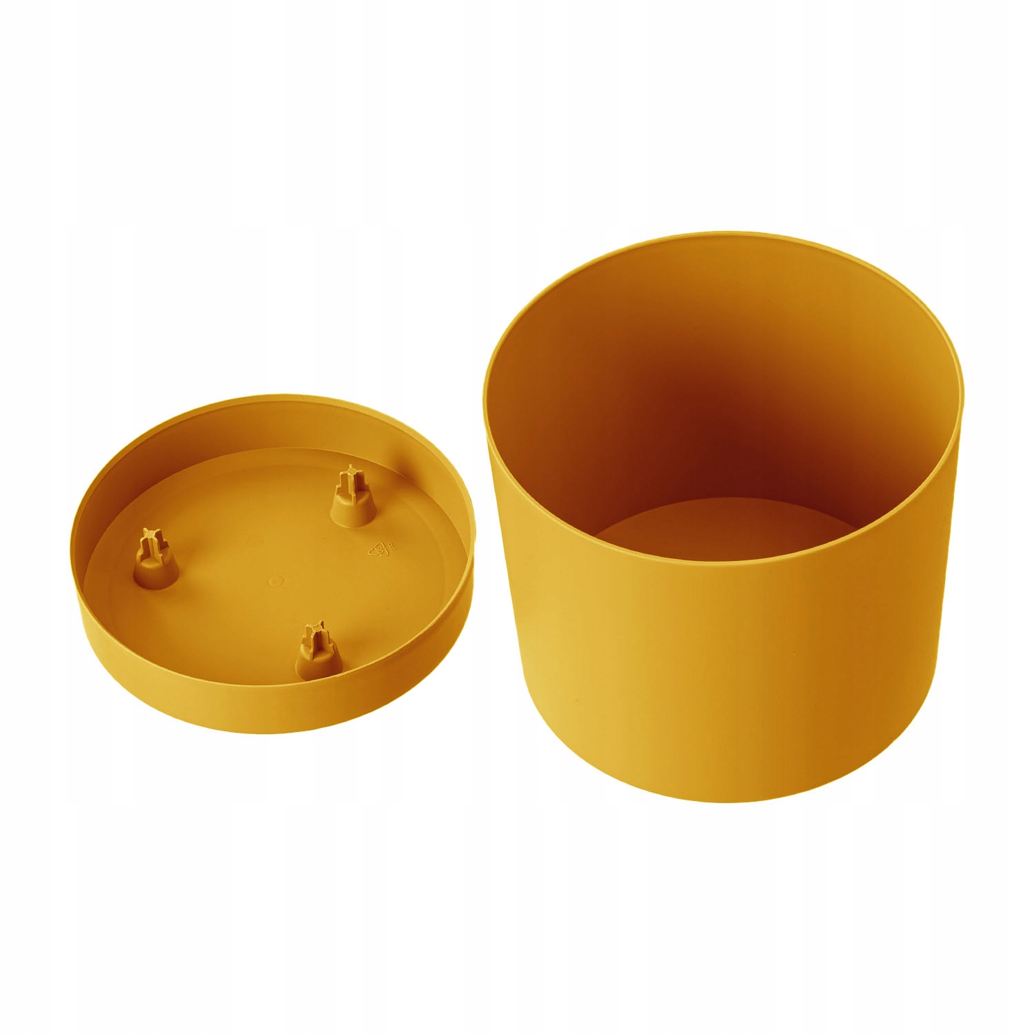 Doniczka na kwiaty Donica okrągła Tubo P Musztarda Marka Prosperplast