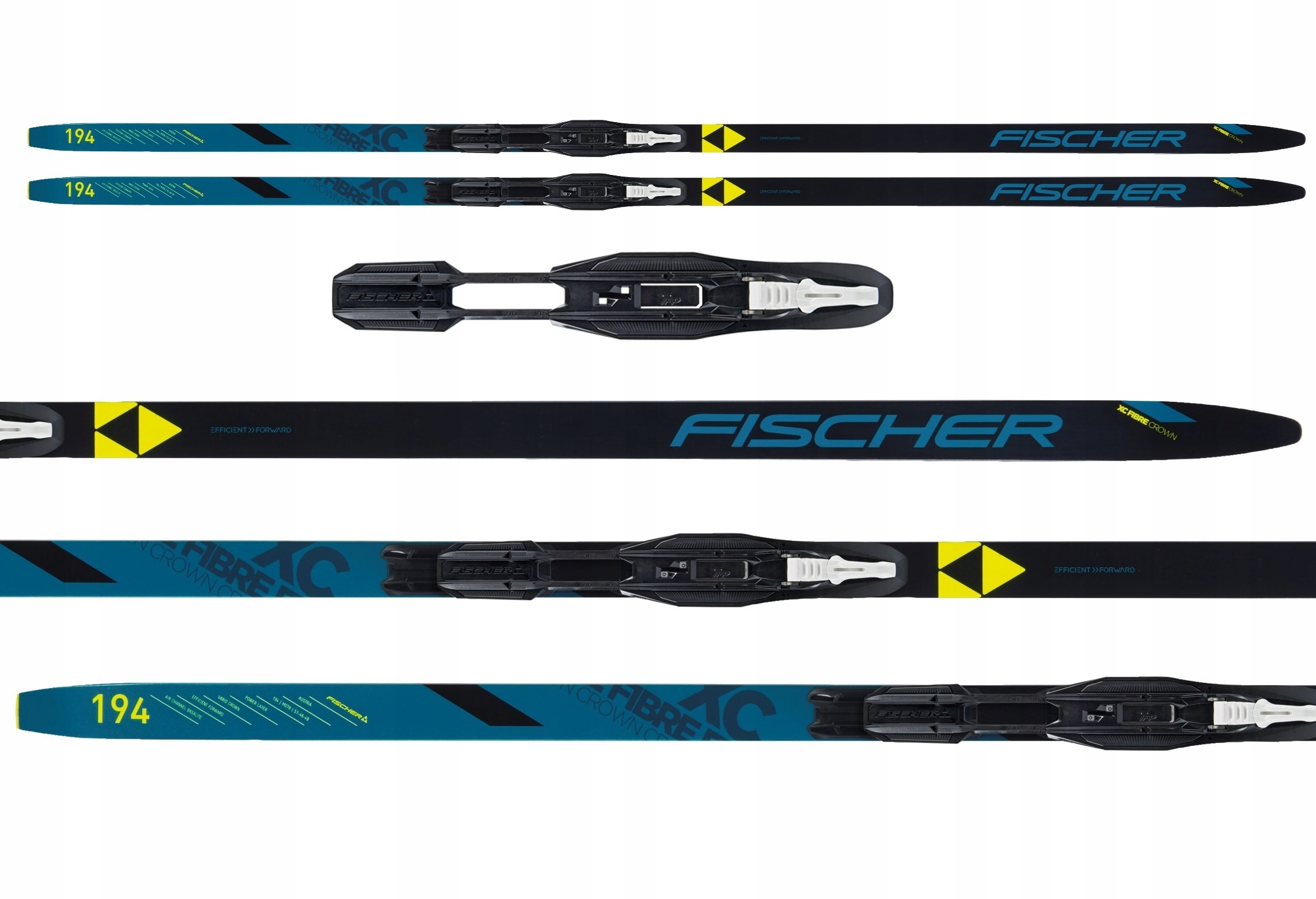 Narty biegowe XC Fischer FIBRE CROWN EF wiązania Step In 194 Marka Fischer