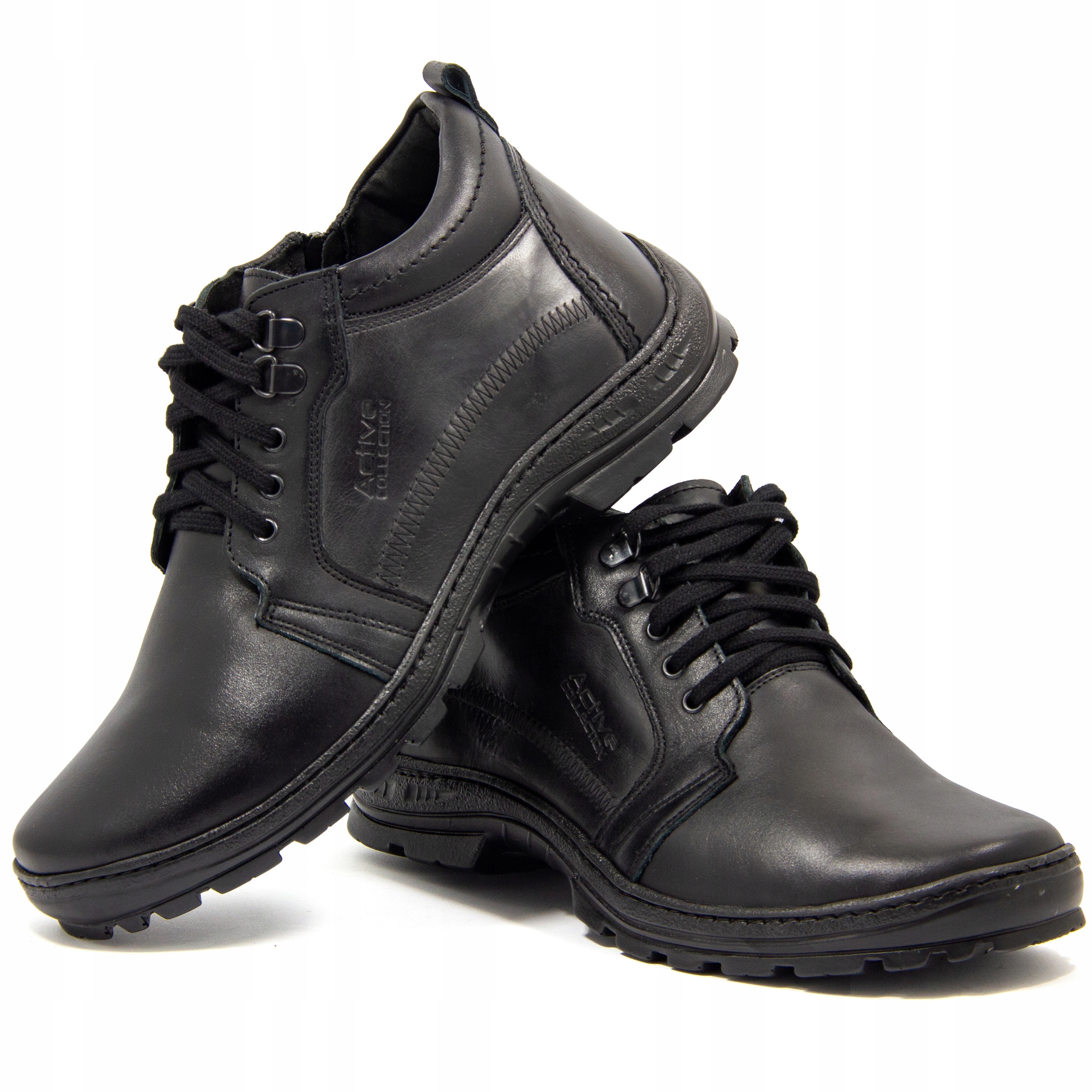 Polské Zimní boty nadčasové kožené kotníkové boty boty Joker 592 díl 44