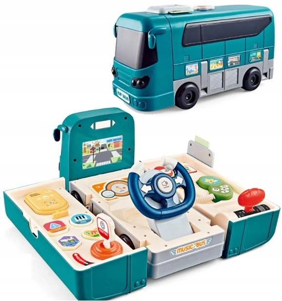 ІНТЕРАКТИВНИЙ СКЛАДНИЙ АВТОБУС ІНДУКЦІЙНИЙ N5255 Матеріал: пластик