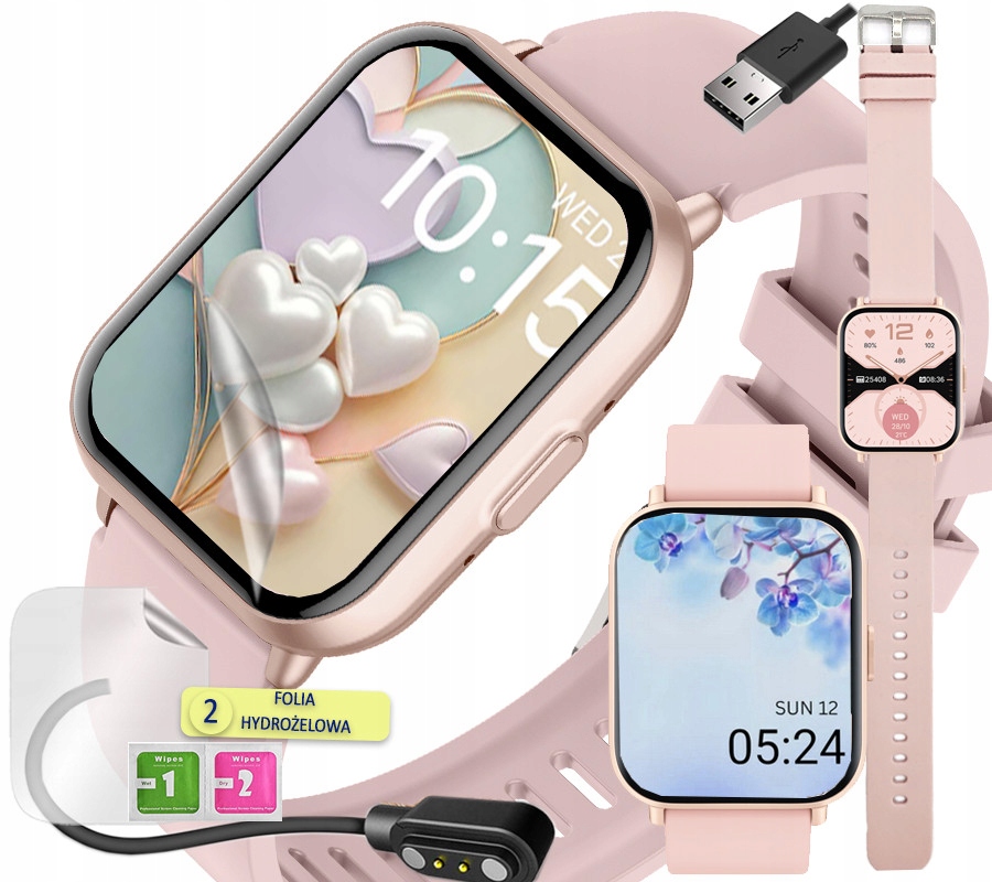 Chytré Hodinky dámské hodinky Bluetooth hovory notifikace tep srdce spánek kroky Pl menu