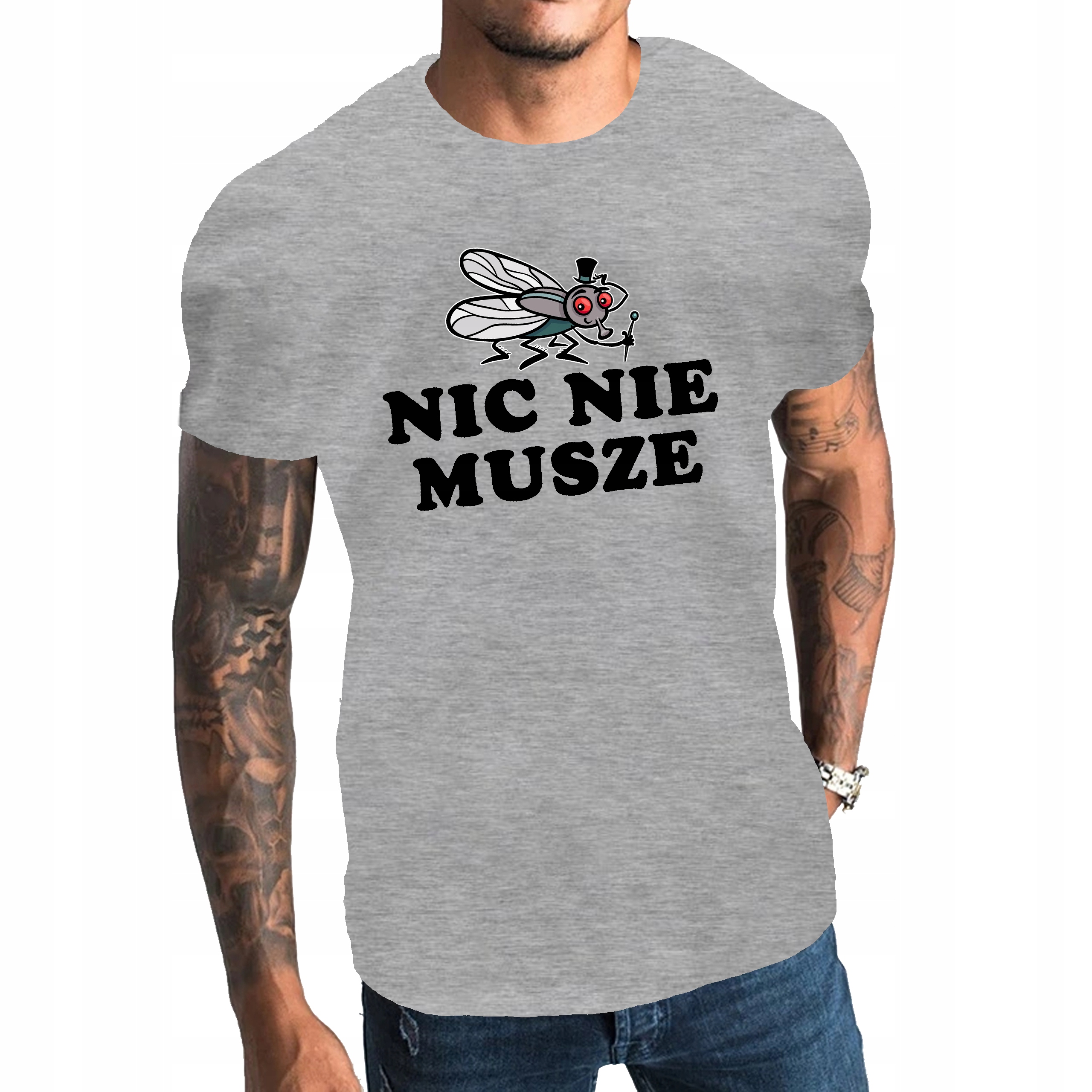 

Koszulka męska T-shirt śmieszna Nic Nie Musze XL