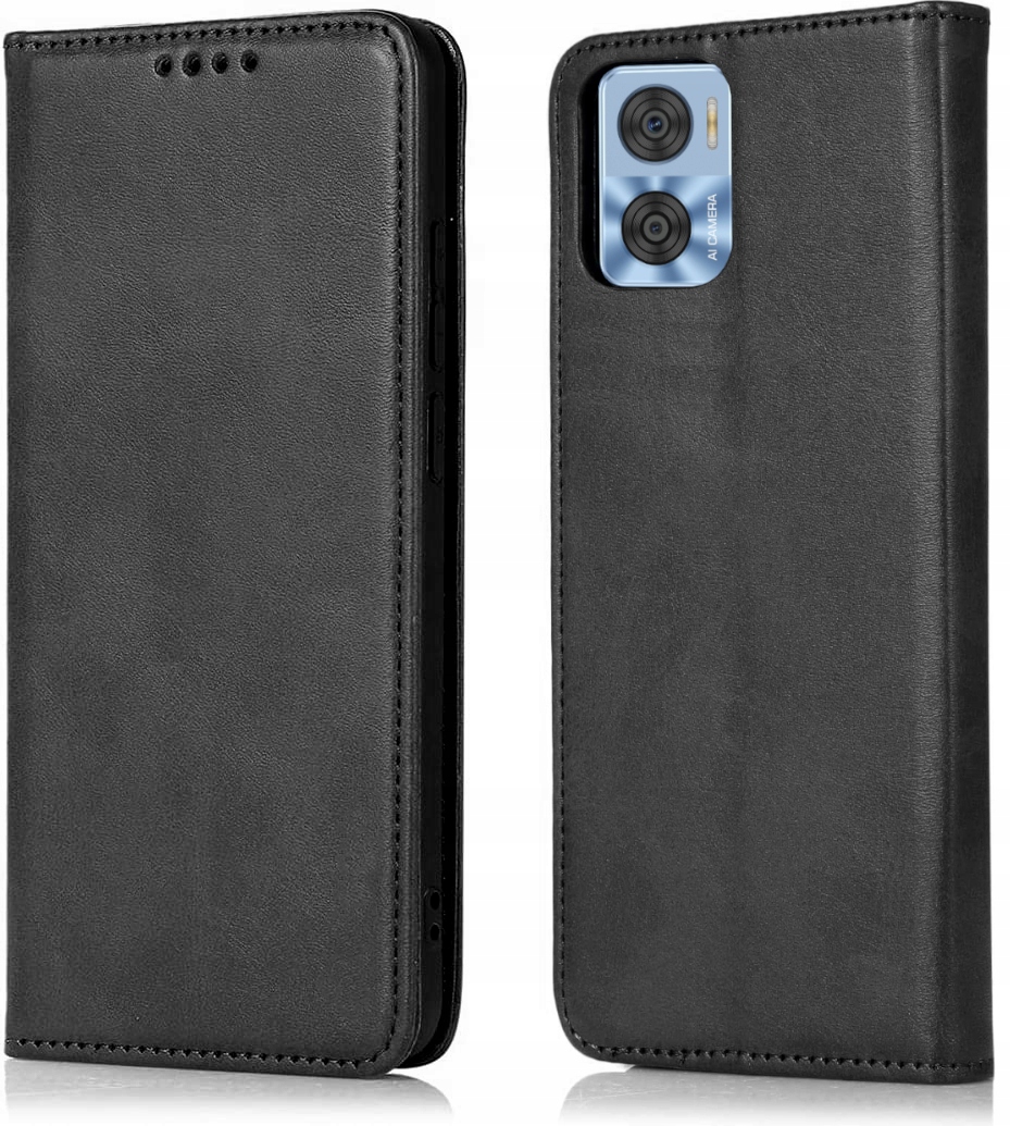 Etui SKÓRZANE MAGNET CASE do Motorola Moto E22 E22i + SZKŁO 9H