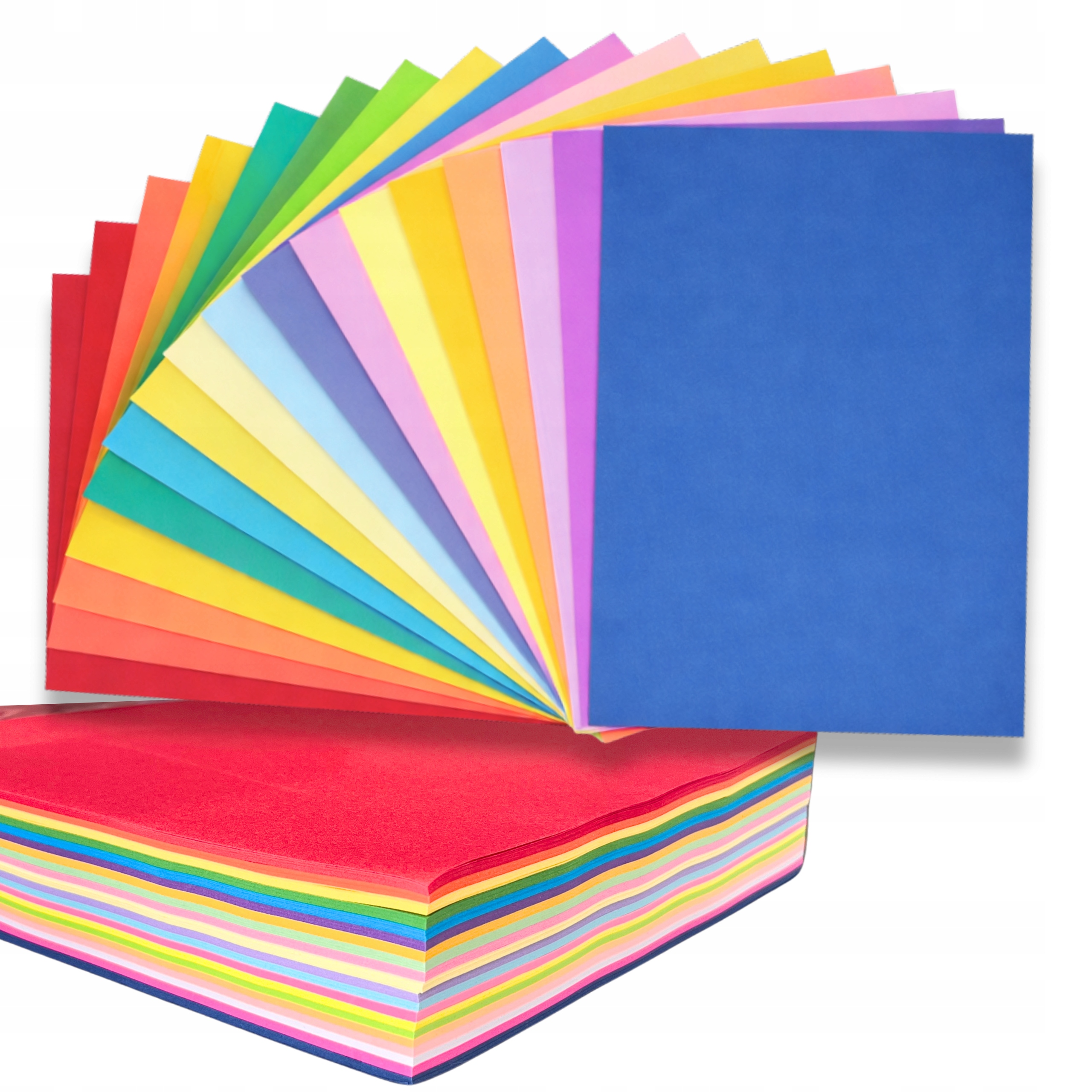 PAPIER KOLOROWY RYSUNKOWY CIENKI KSERO A4 80g/m2 20 KOLORÓW 500 KARTEK