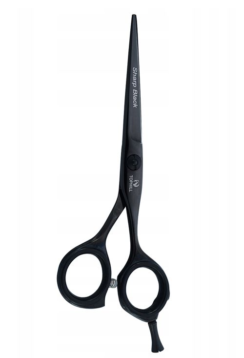 Tophill kadeřnické nůžky černé Sharp black 5,5" TH-4019