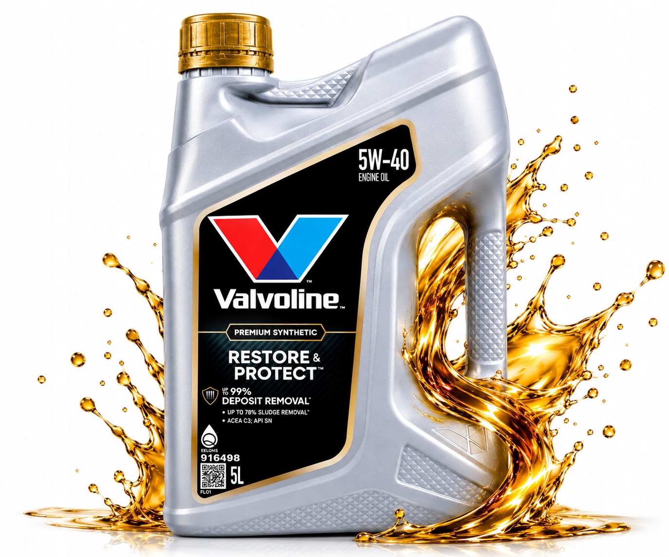 Valvoline Restore & Protect 5V40 5L Motorový Olej Odstraňuje Usadeniny