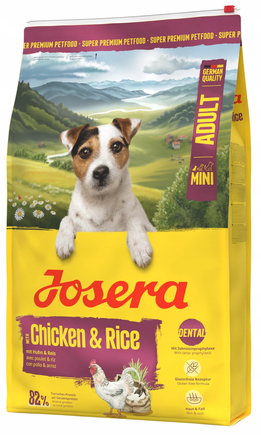 Levně Josera Adult Mini Suché Krmivo pro psa 10 kg Zubní kuře rýže