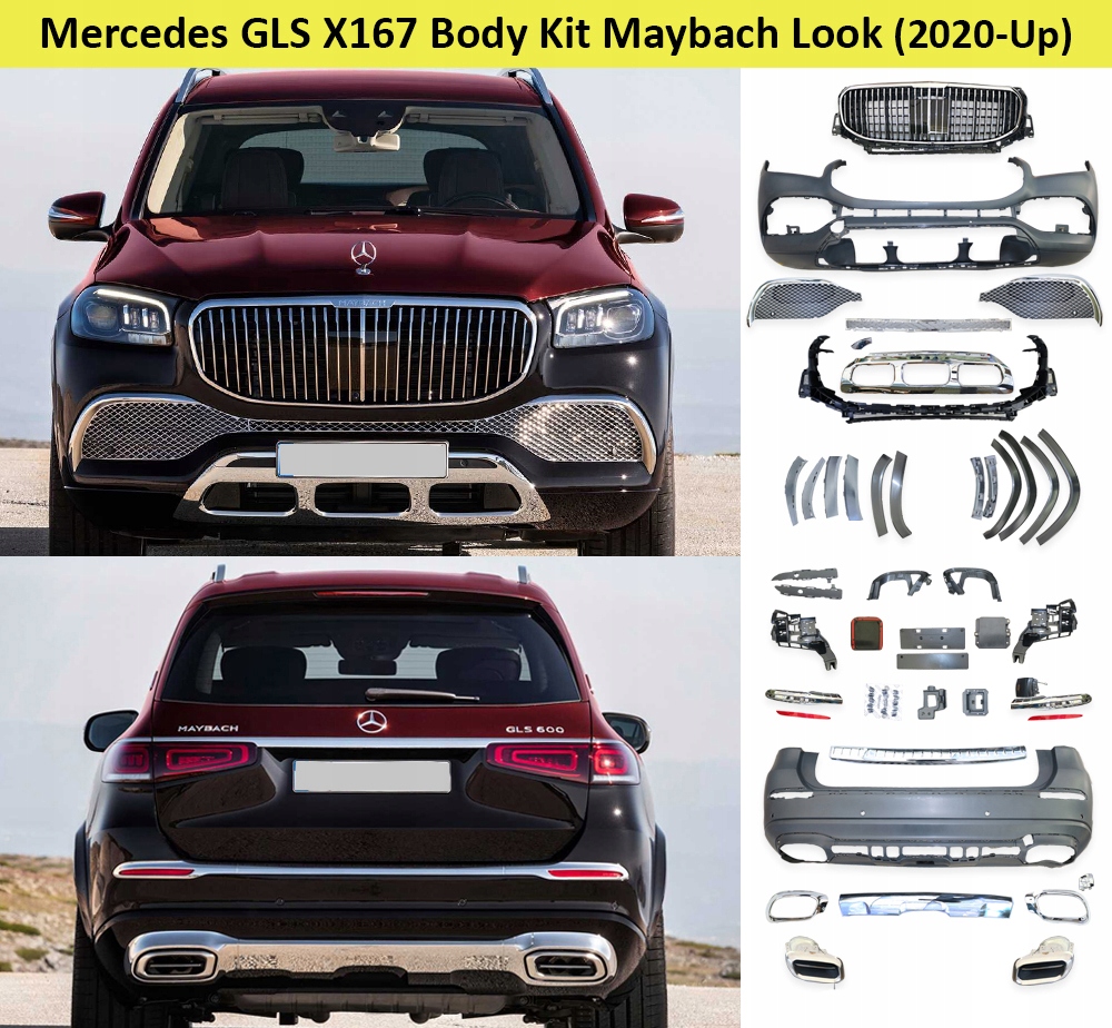 MERCEDES GLS X167 MAYBACH BODYKIT GLS600 ZDERZAKI