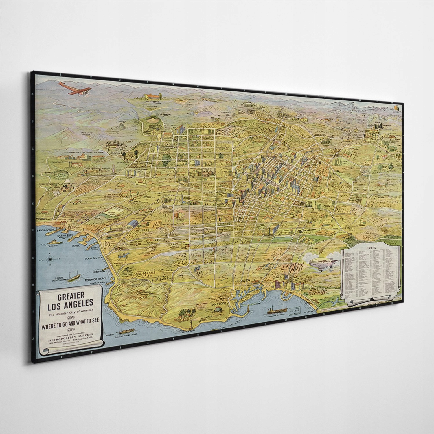 

Fotoobraz z zdjęciem Mapa Los Angeles Retro 120x60