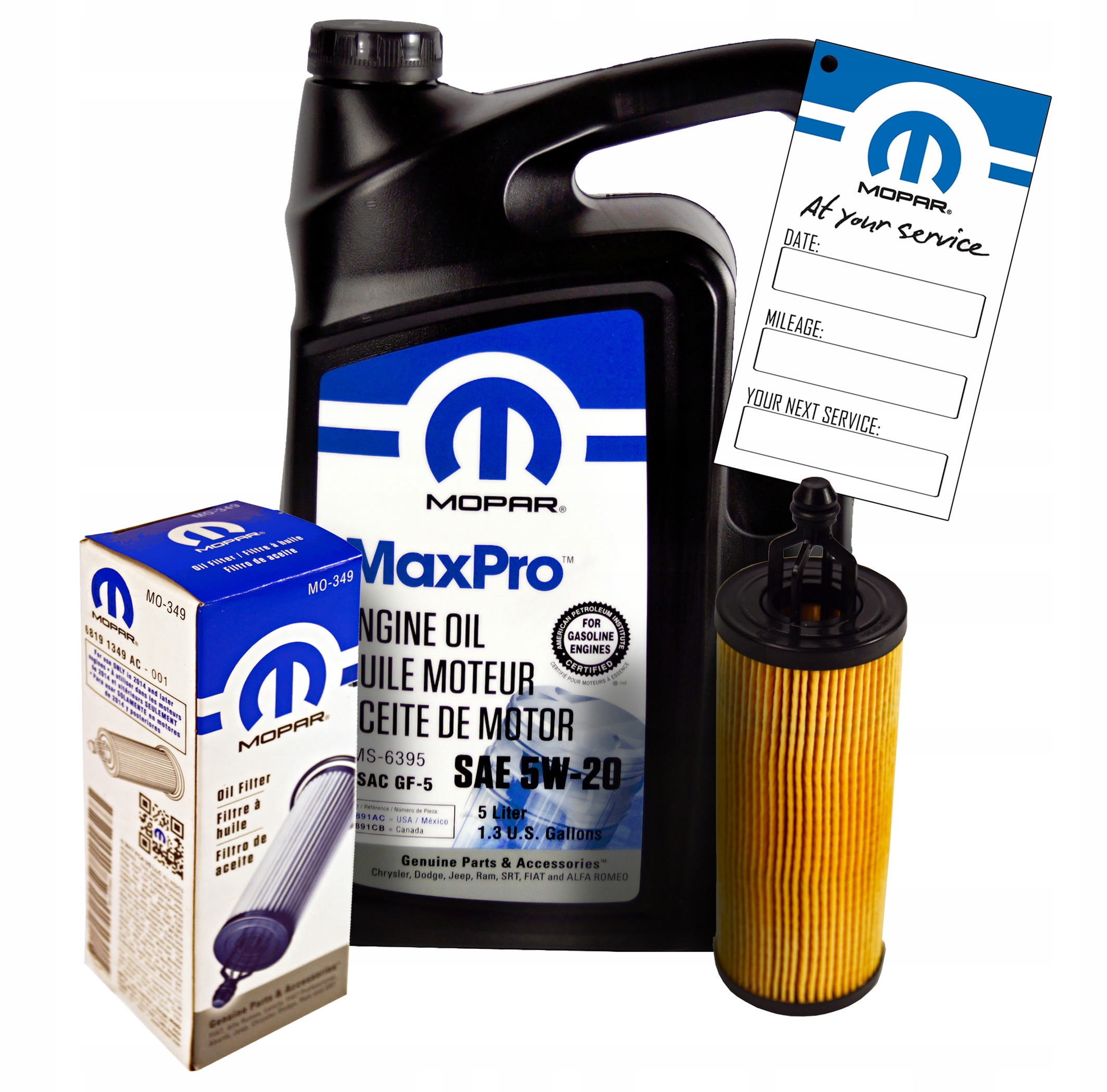 Olej Mopar 5W20 5L Filtr MO-349 3.6 V6 Pentastar