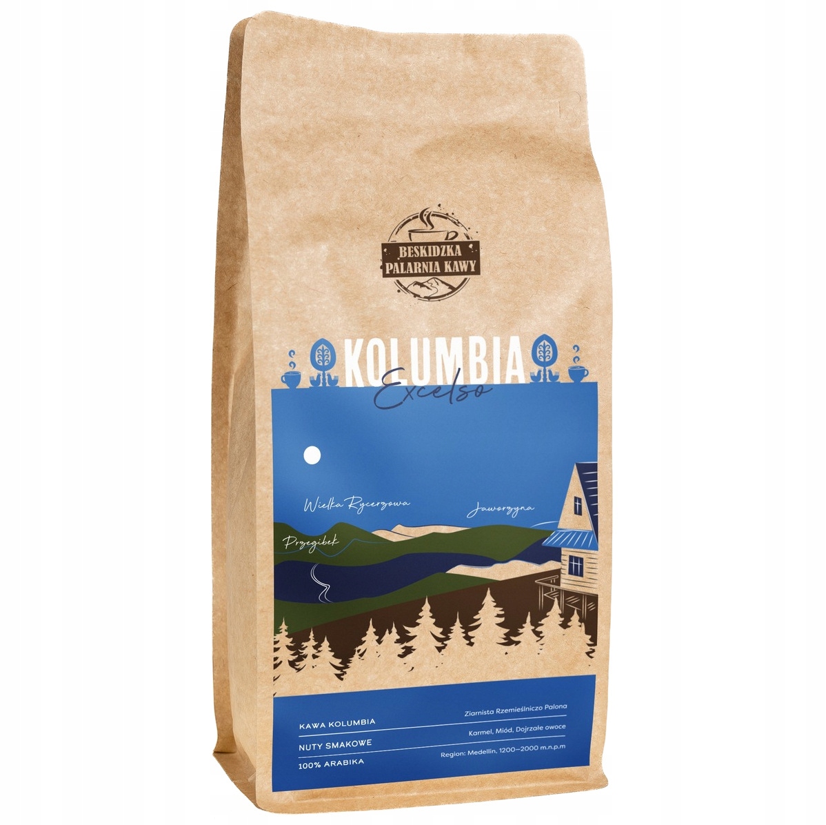 Levně Čerstvě Pražená Mletá Káva Kolumbie Excelso 1KG 100% Arabica Speciality
