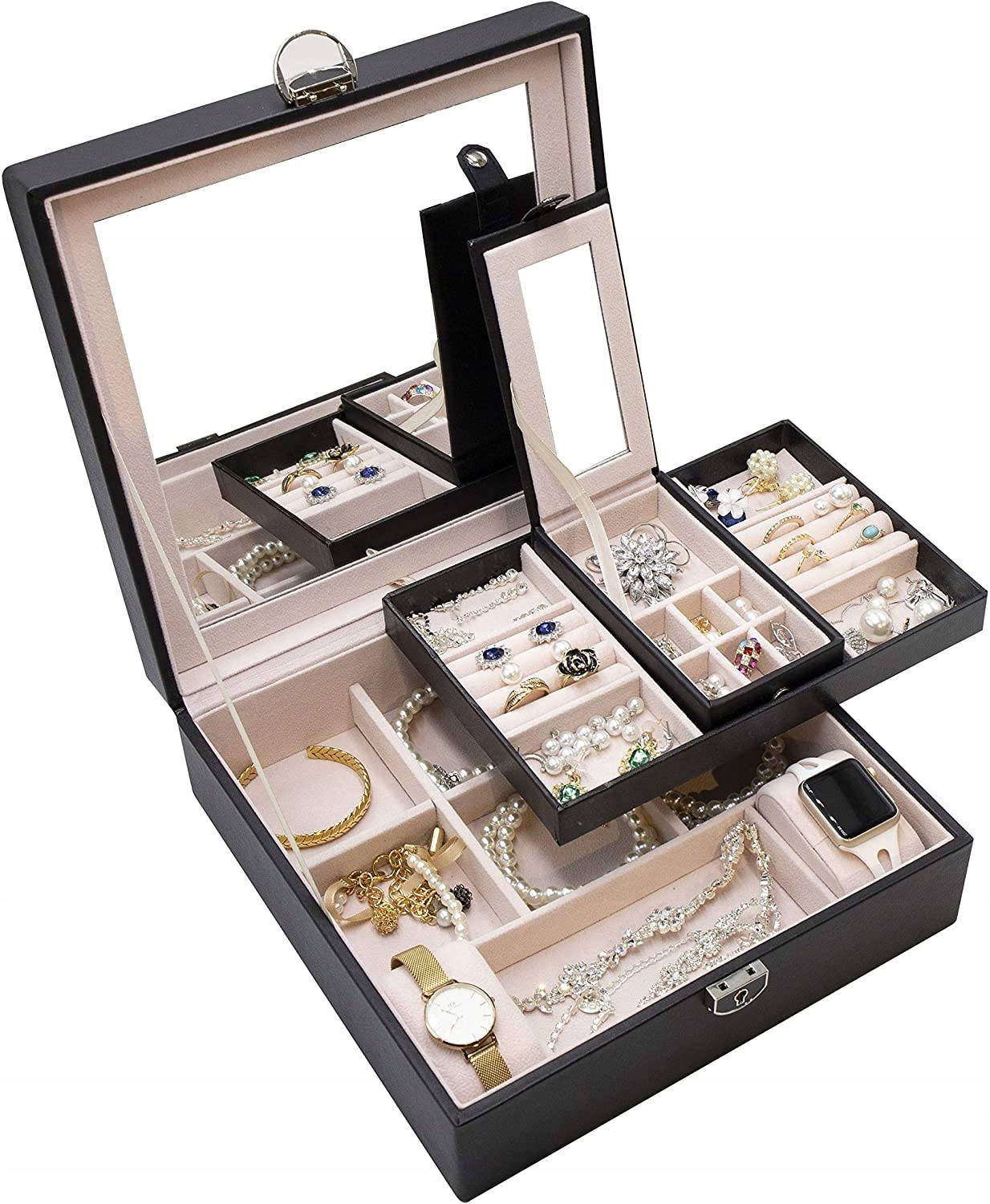 Šperkovnica Černá Kufřík , Valentýnský Dárek Pro Ni