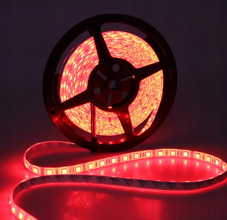 TAŚMA LED SMD WODOODPORNA 5M RGB KOLOROWA + PILOT Napięcie (V) 230V