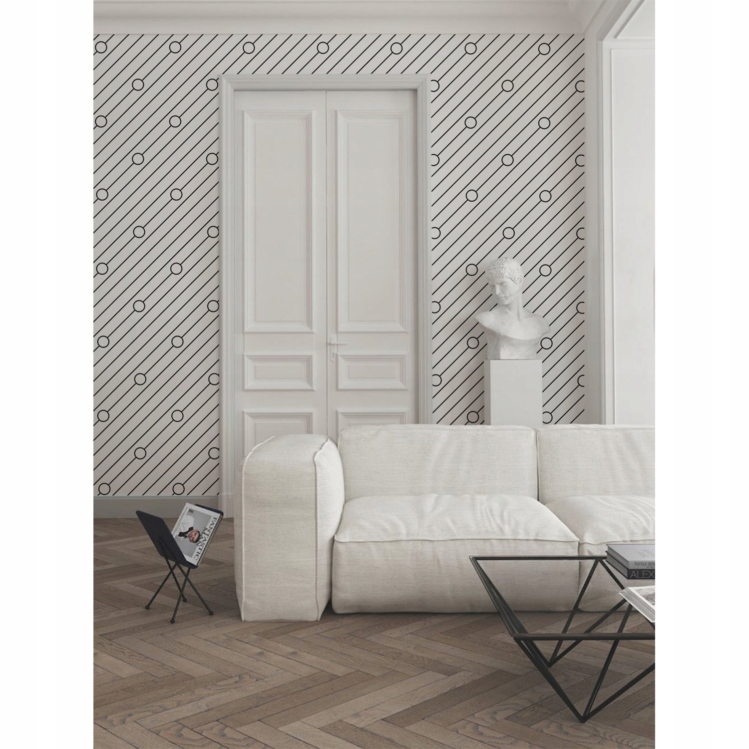 

Fototapeta Geometryczne kółka i kreski 250x104 cm