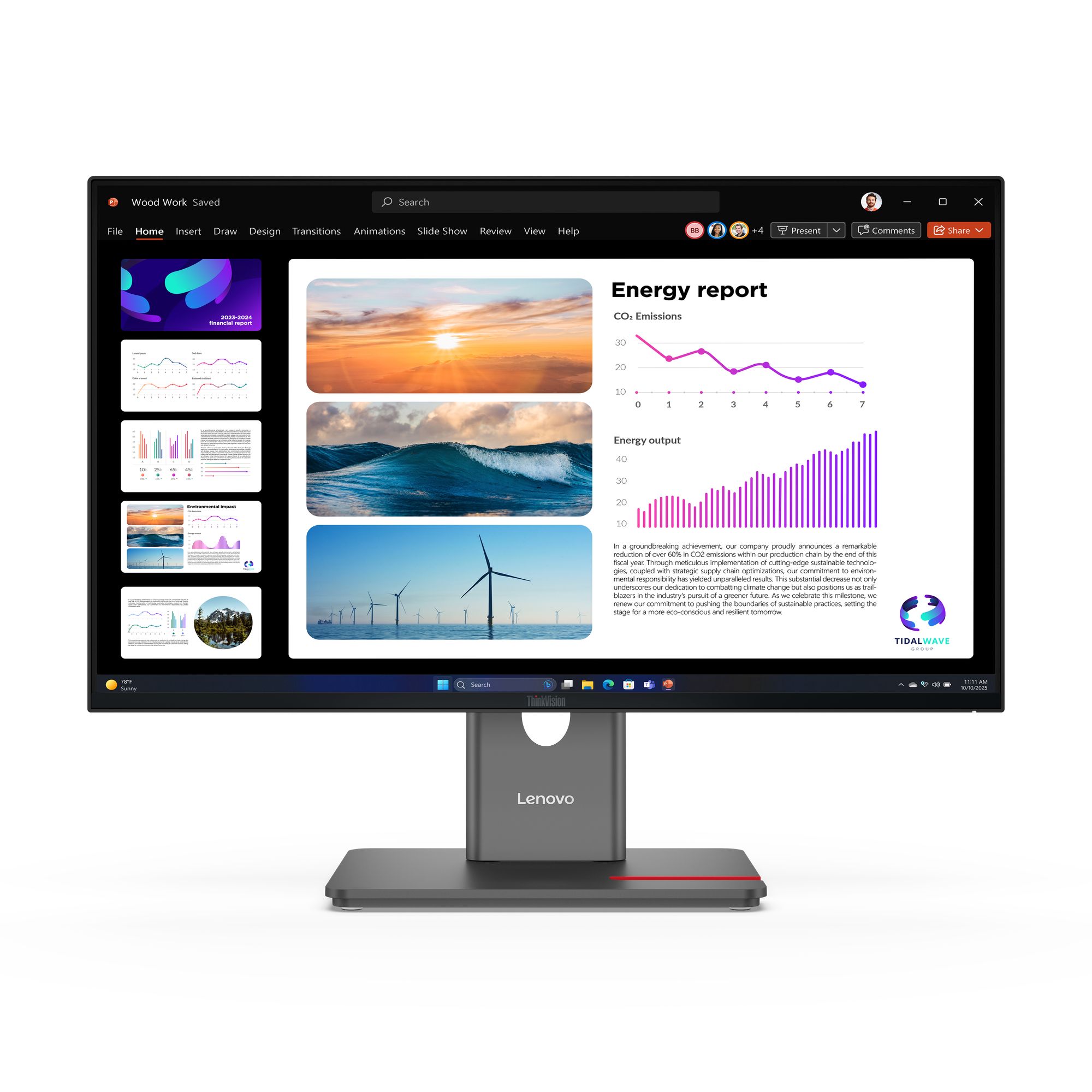 Led Monitor Lenovo ThinkVision P24Q-40 23,8" 2560 x 1440 px Ips Pls