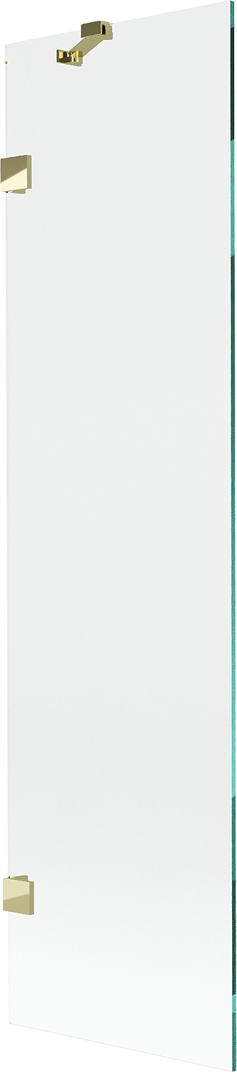 Mexen Lunar sprchová zástěna 1-křídlová 50 x 150 cm, transparentní, zlatá