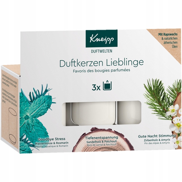 

Kneipp Świeczki 3szt x42g zestaw Goodbye Stress,