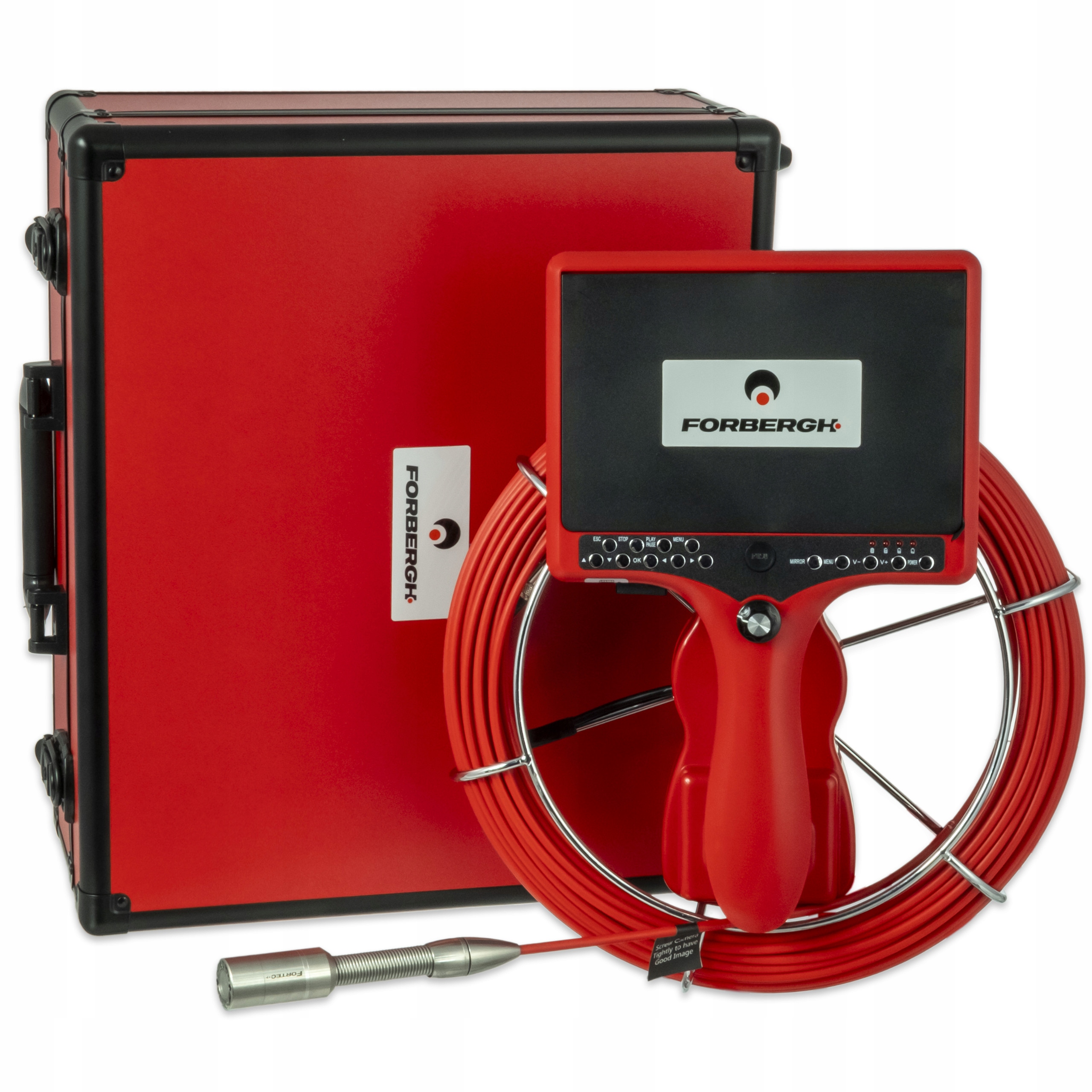 Inšpekčná Kamera Pre Rúry A Kanály Endoskop Kabel 40M LCD 7'' Hlavica 23 mm