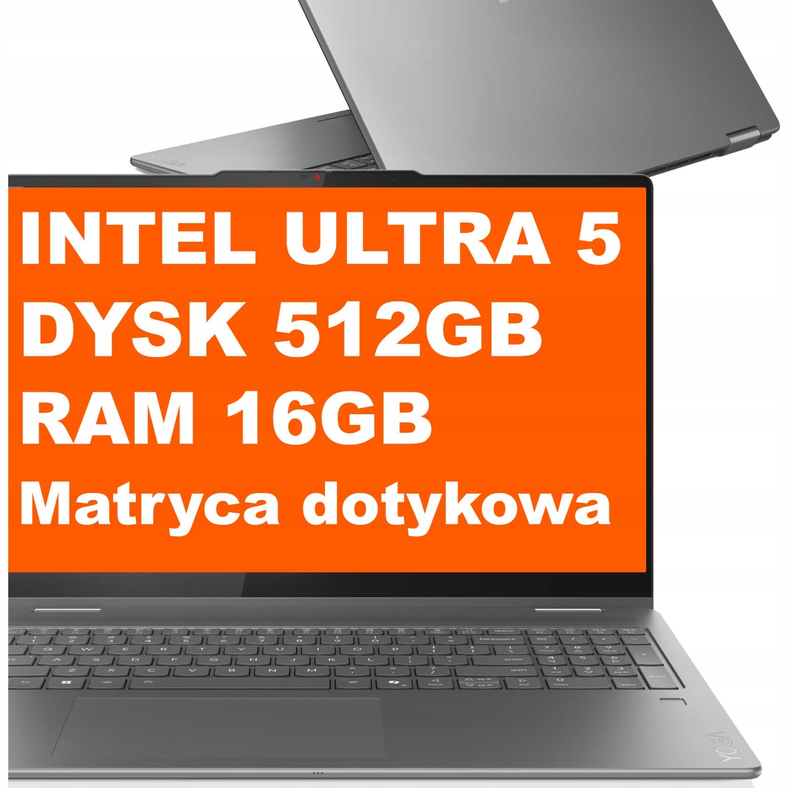 Lenovo Yoga 7 2v1 16IL Ultra 5 16GB 512GB Intel Arc 16" Wuxga Win 11 Šedá