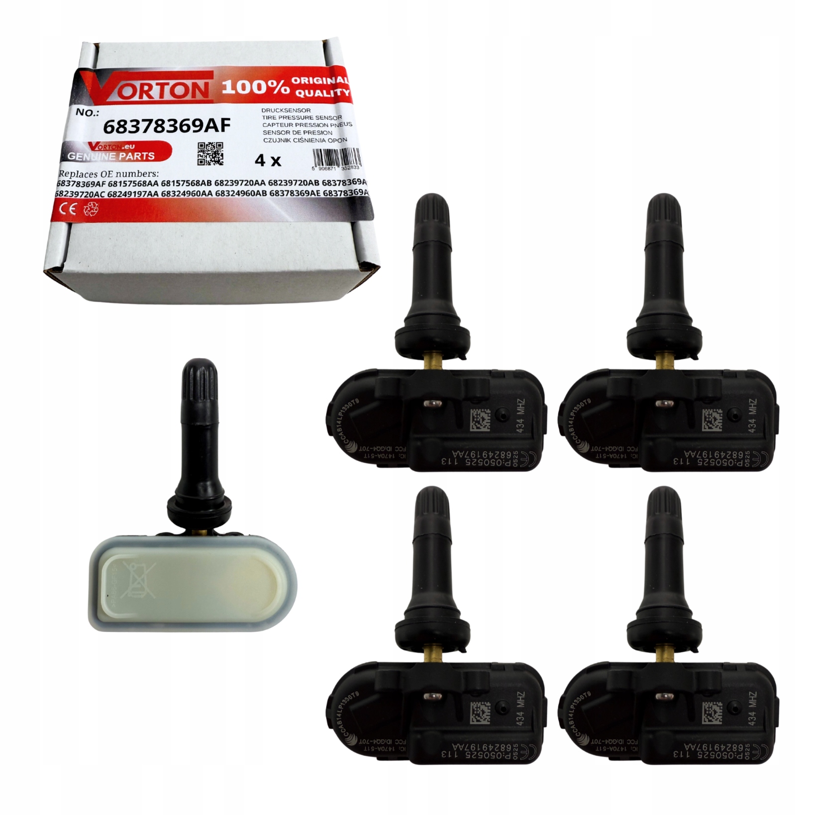Senzory Tlaku Vzduchu Pneumatík Koles Tpms Jeep Cherokee Ram 1500 2500 3500
