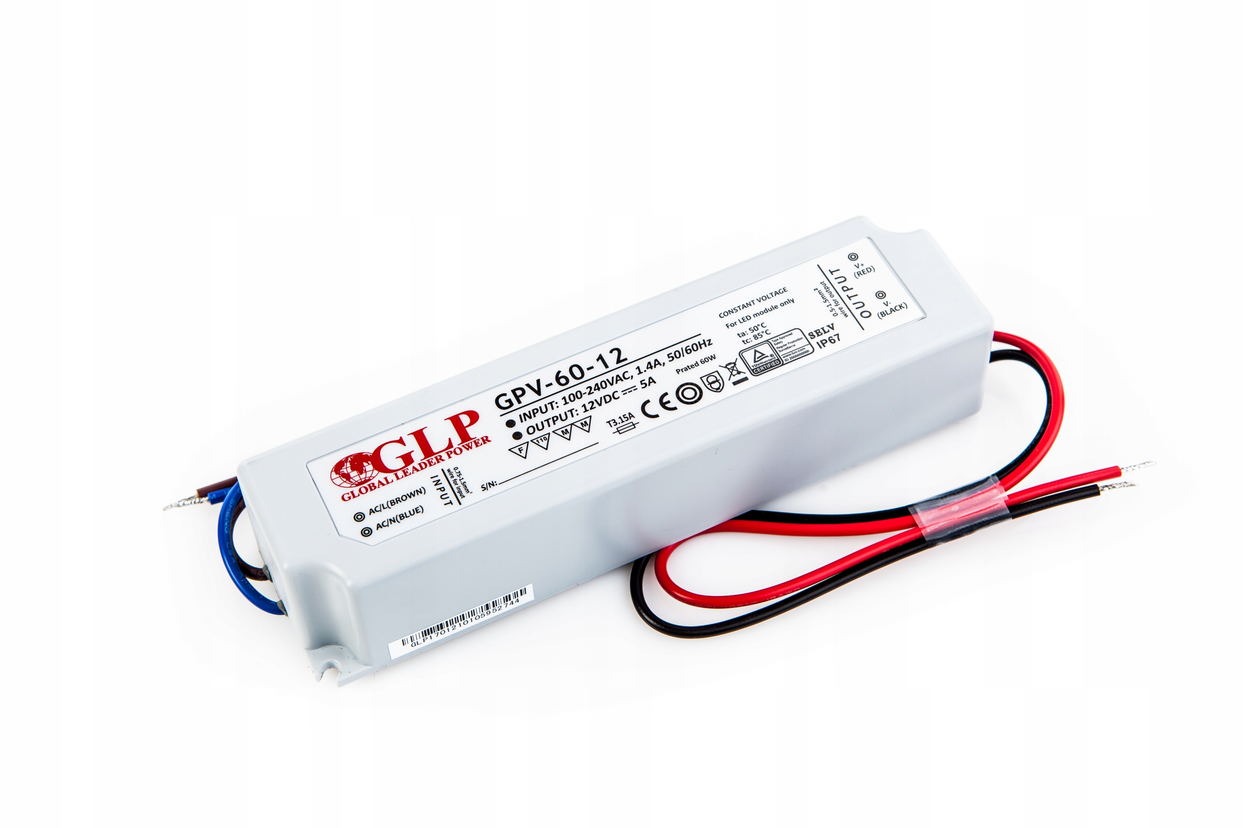 ZASILACZ LED GLP 12V/5A 60W GPV-60-12 Model GPV-60-12