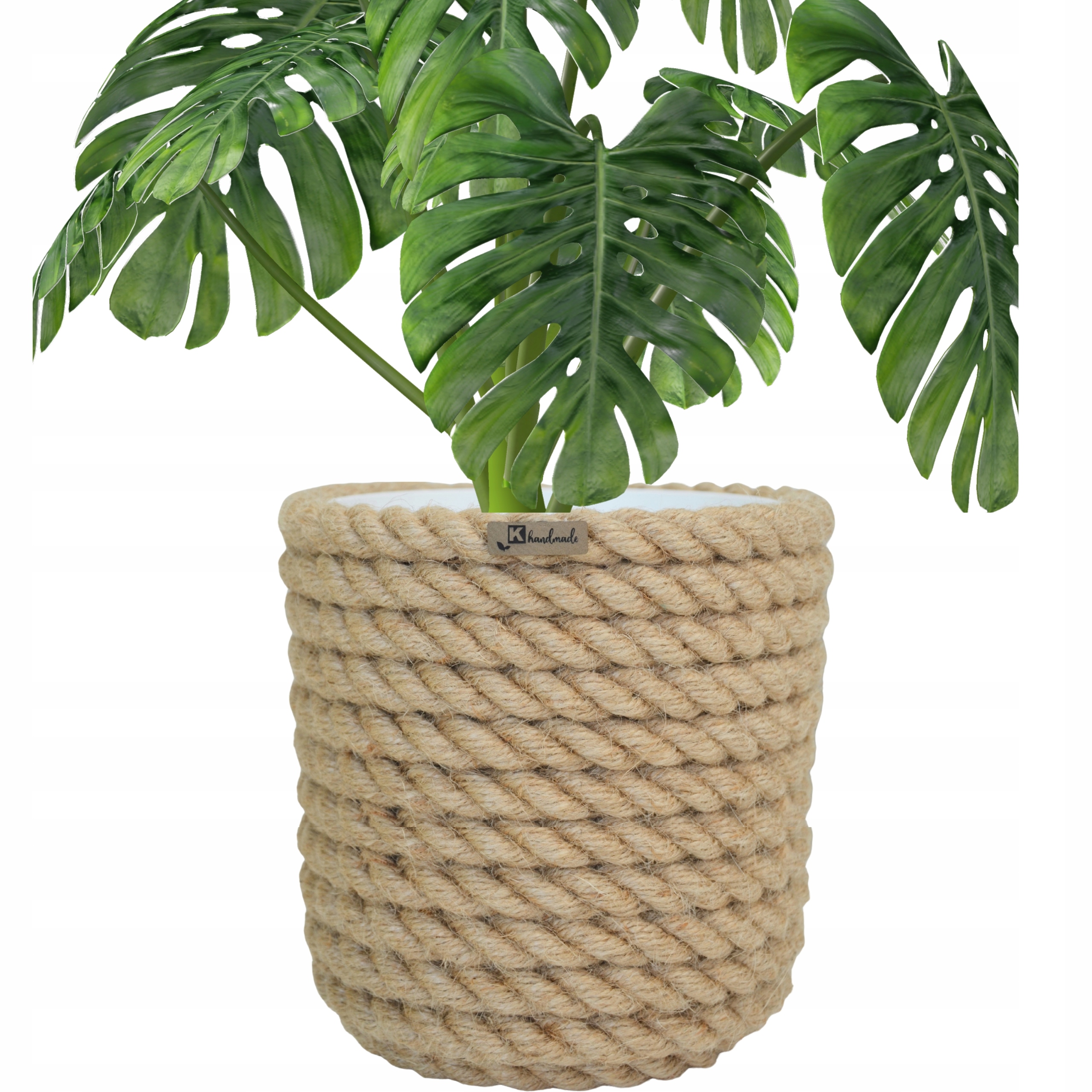 24 ozdobný obal Boho na květináč, silná jutový provázek Lina, ruční výroba