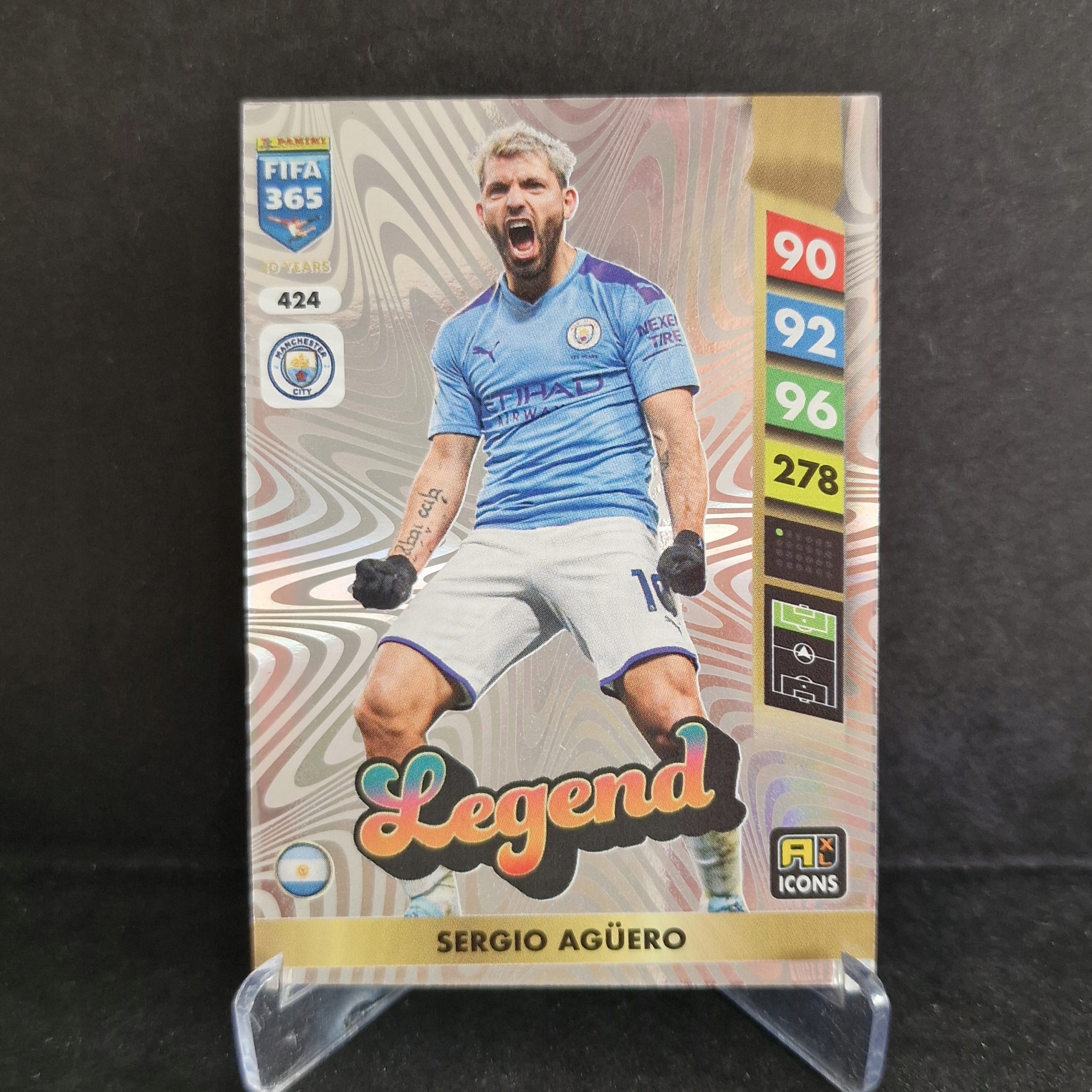 2024-25 Panini Adrenalyn XL Fifa 365 Aguero Manchester City Legend /FF6