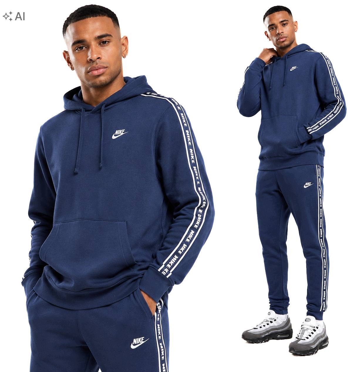 Teplákovka pánský Nike šedý sportovní tréninkový komplet mikina kalhoty pro každodenní nošení