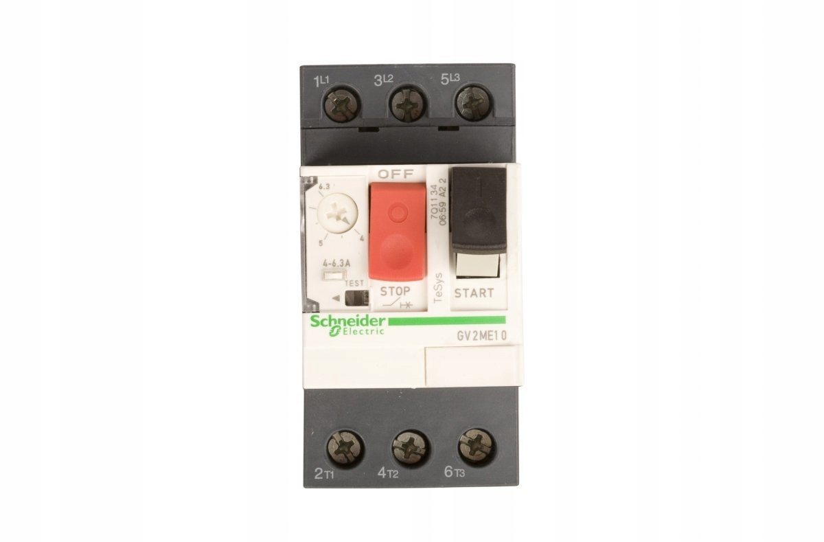 Schneider Wyłącznik silnikowy 3P 2,2kW 4-6,3A GV2ME10