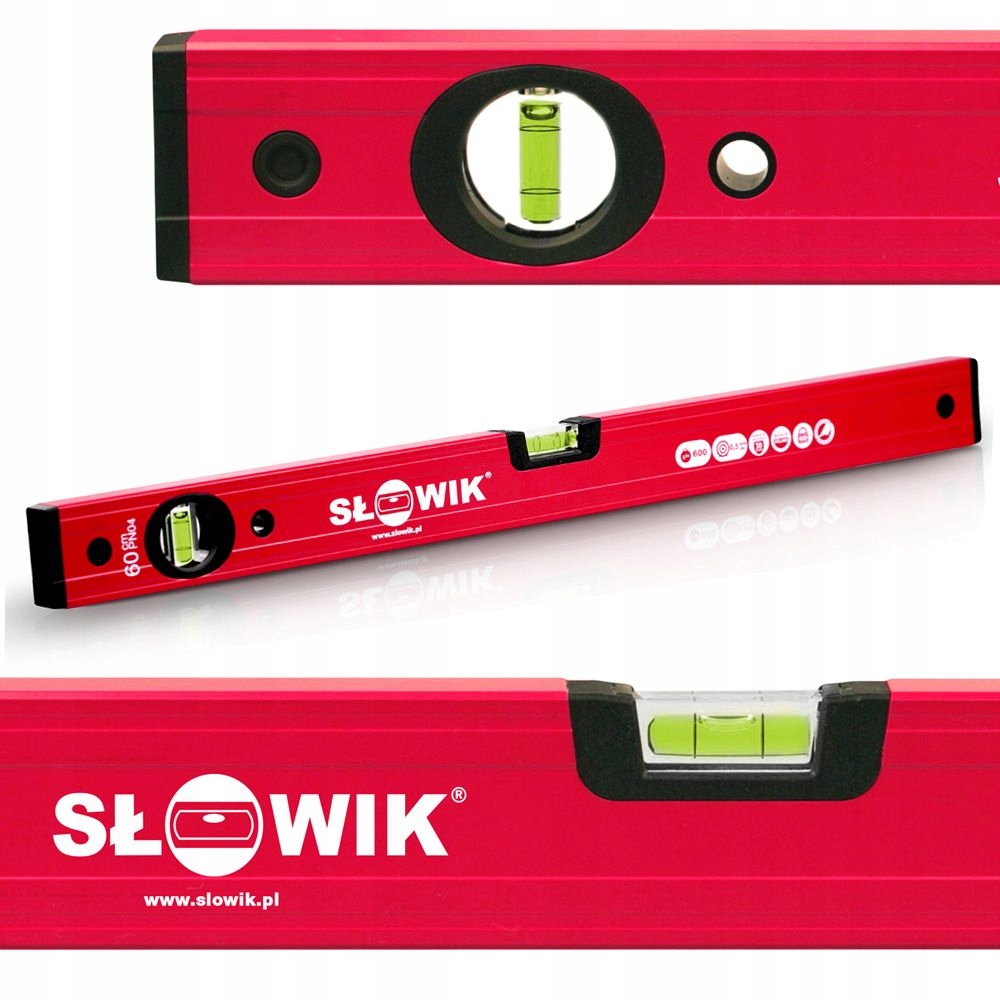 Poziomica SŁOWIK czerwona Optimal PN04 200cm (5903792424984