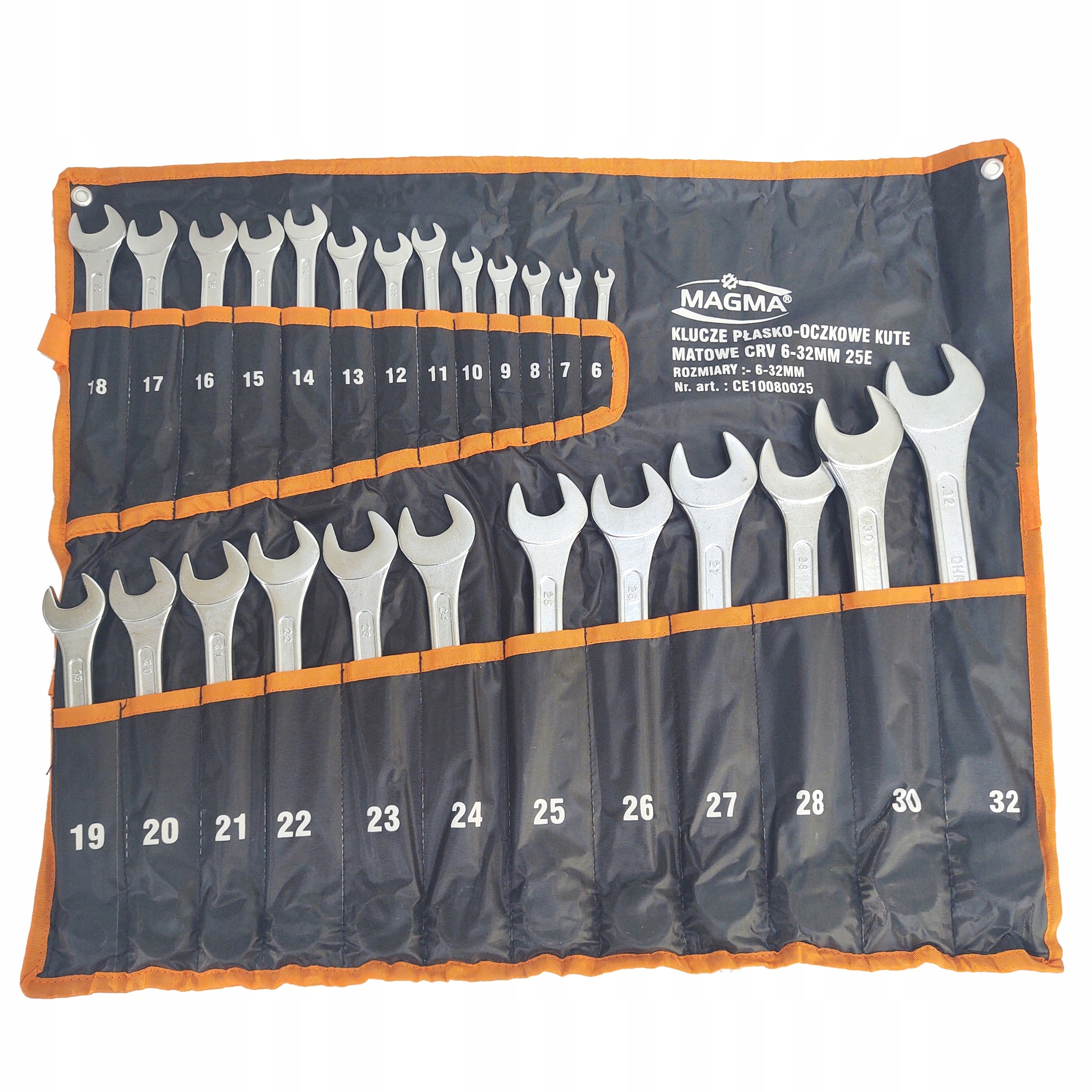 Očkoploché klíče 25 ks klíčů 6-32 mm plachta matná kovaná