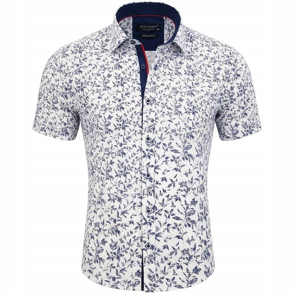 Ego Man košile pánská EKR-1044-01 krátký rukáv regular fit XXL bílá