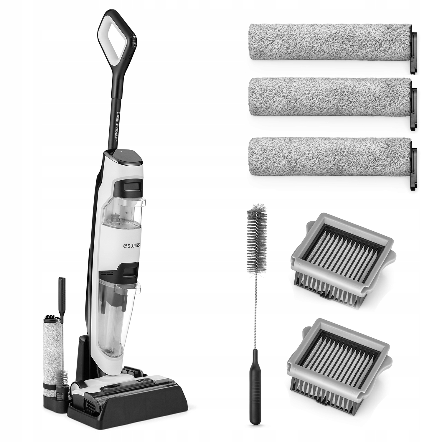 Odkurzacz Pionowy Bezprzewodowy 4Swiss VC024 Filtr Hepa Mopujący Bezworkowy