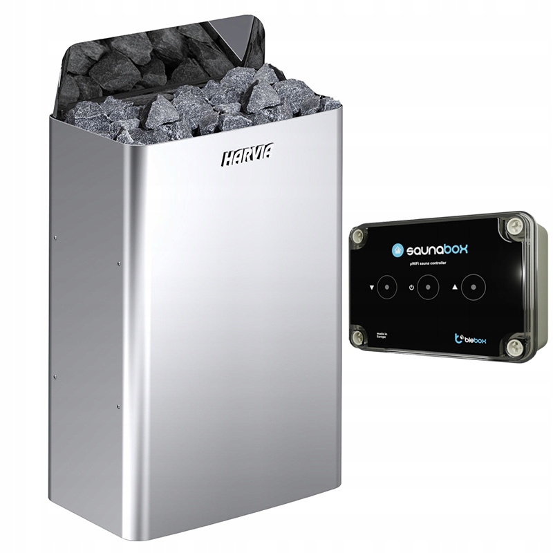 Elektrická saunová pec Harvia The Wall SW90E 9 kW ovládač SaunaBox