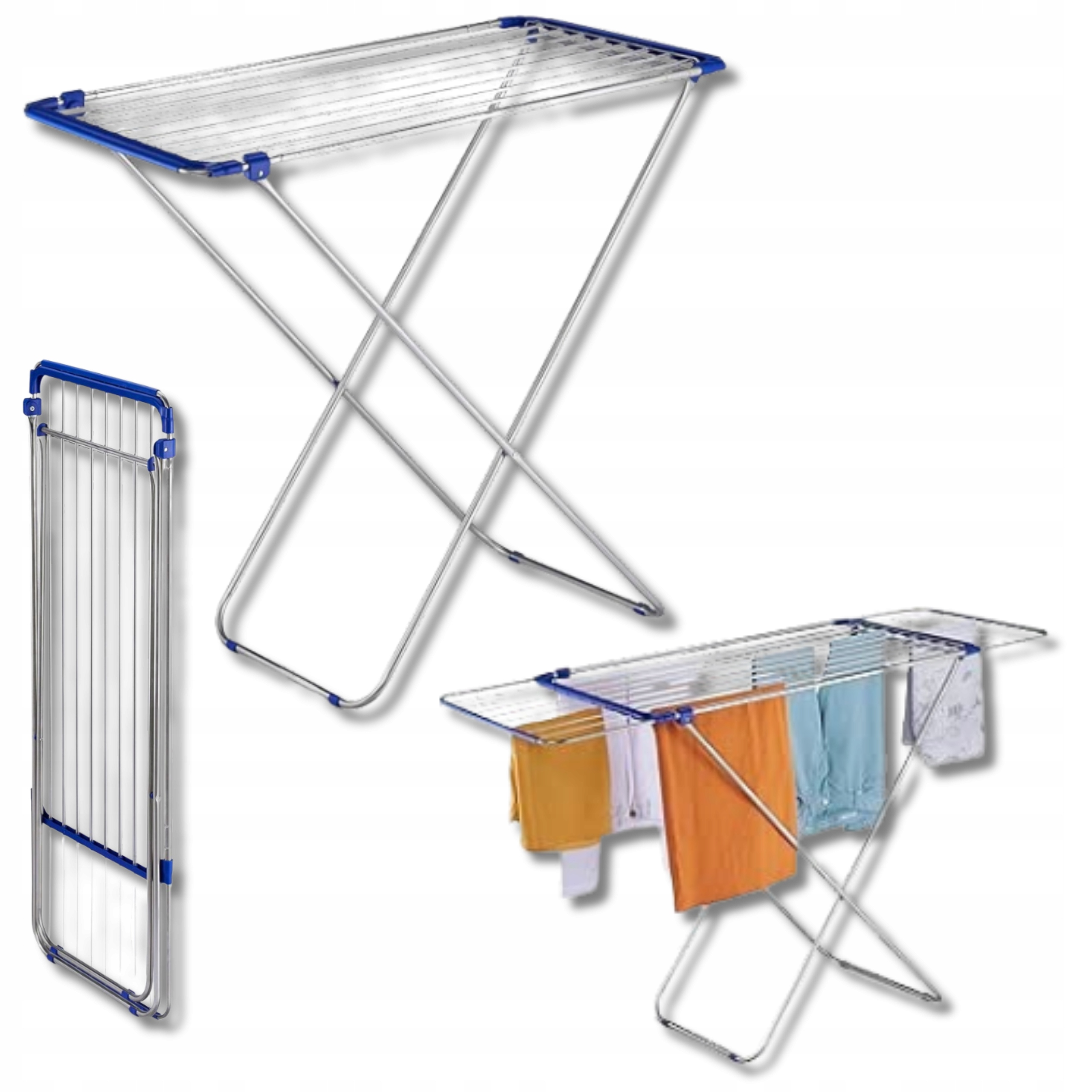 Levně Sušák Velký balkonový věšák na oblečení Rozkládací spodní prádlo