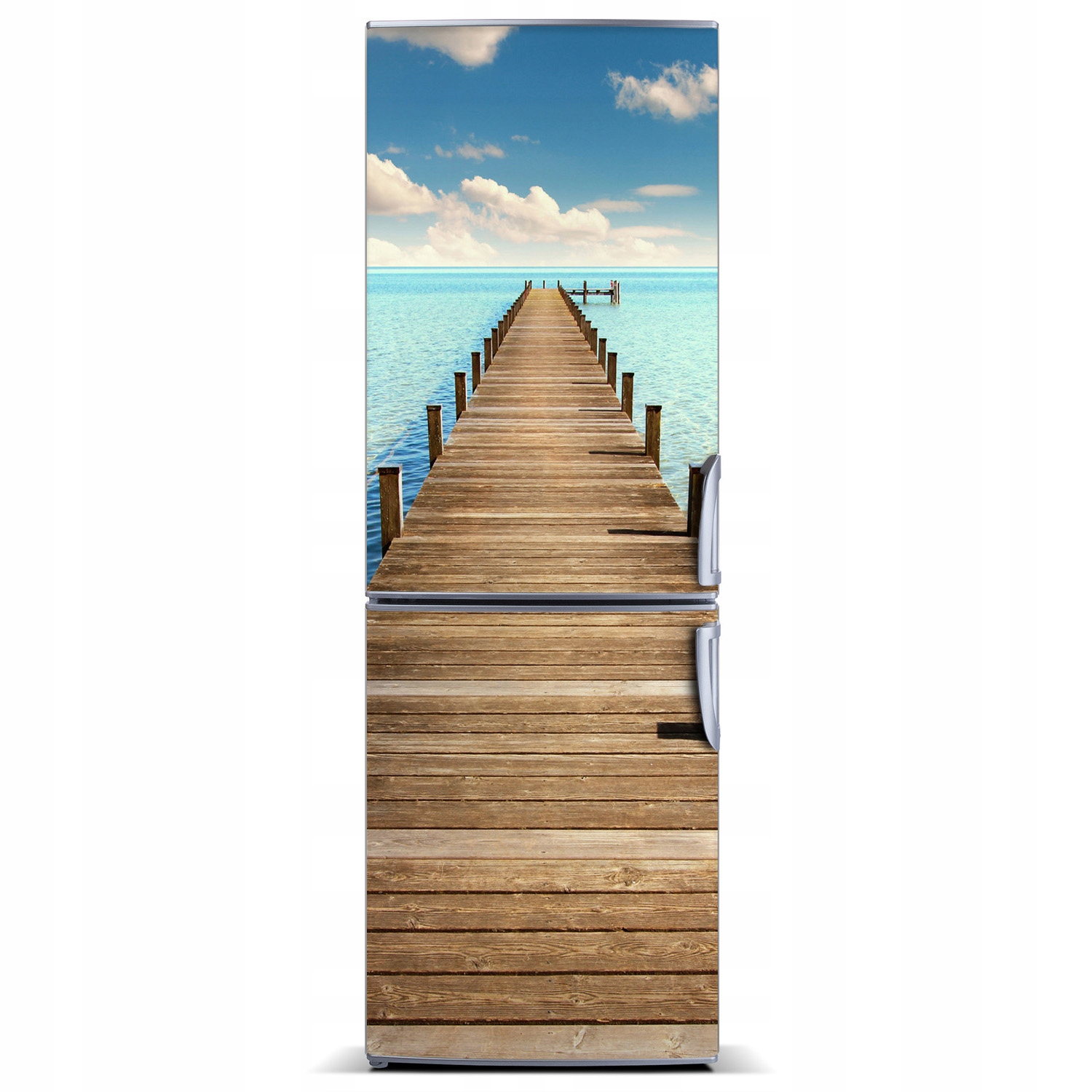 

Magnes Tapeta na lodówkę Drewniane molo 60x180