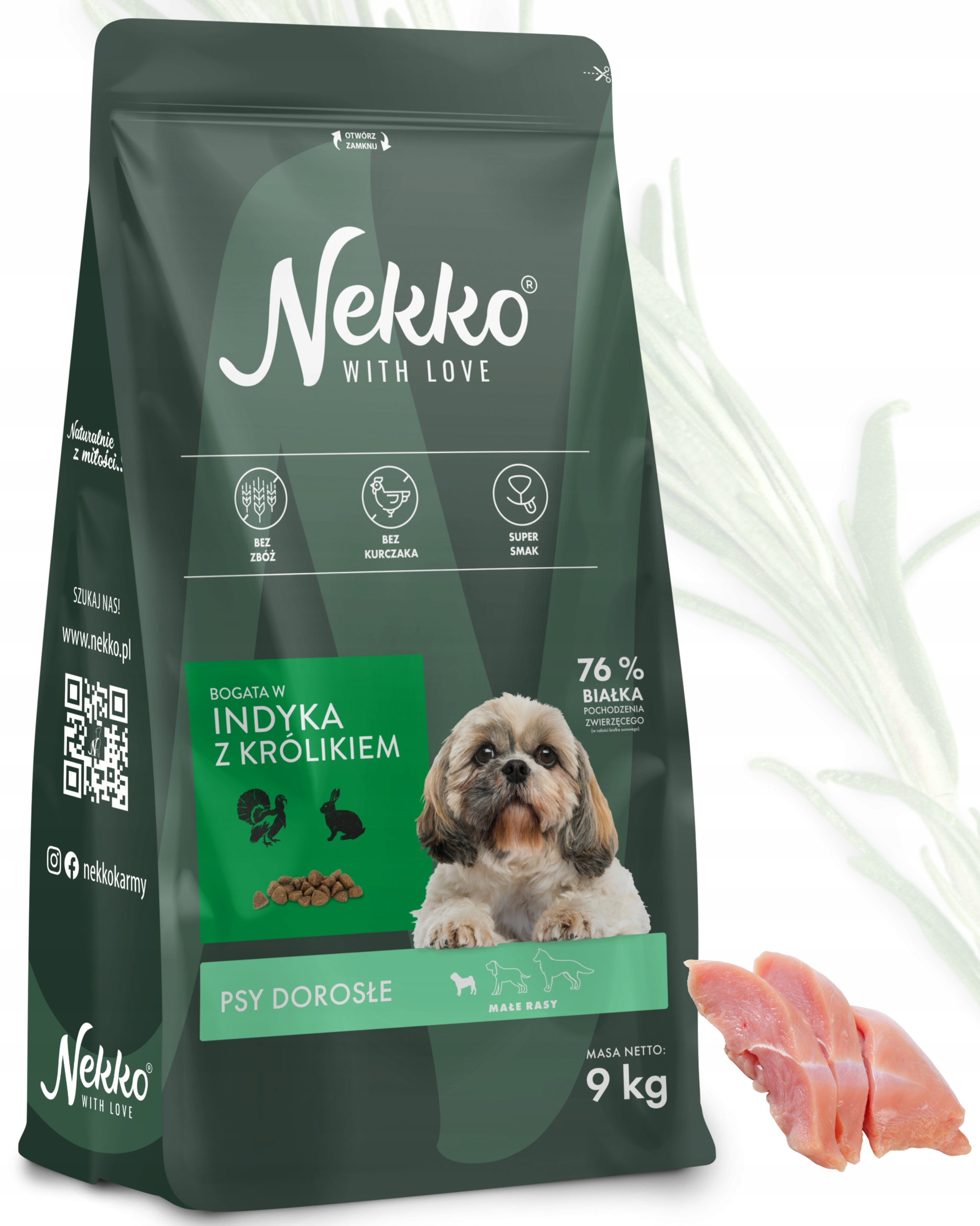 Karma Dla Psów Nekko 9KG Indyk Z Królikiem