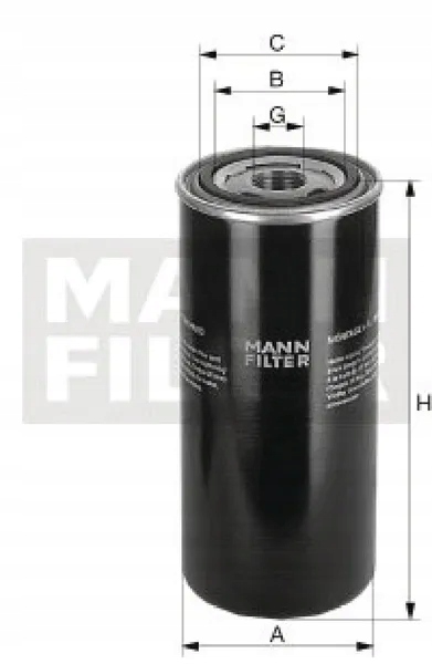 Filtr oleju Mann & Hummel, K. W11606, Olej, M4 Producent części Mann-Filter