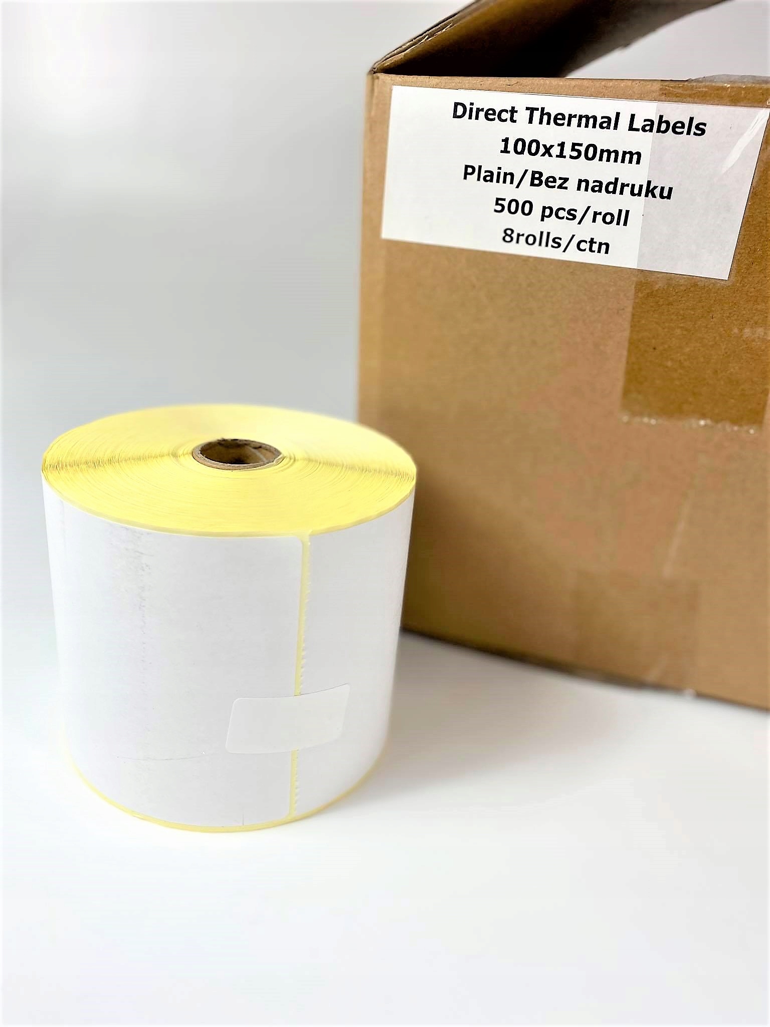 

Etykiety termiczne samop. 100x150mm 500szt. Fi 25