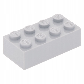 

Lego Klocek 2 x 4 Jasnoszary Lbg 3001 Nowy