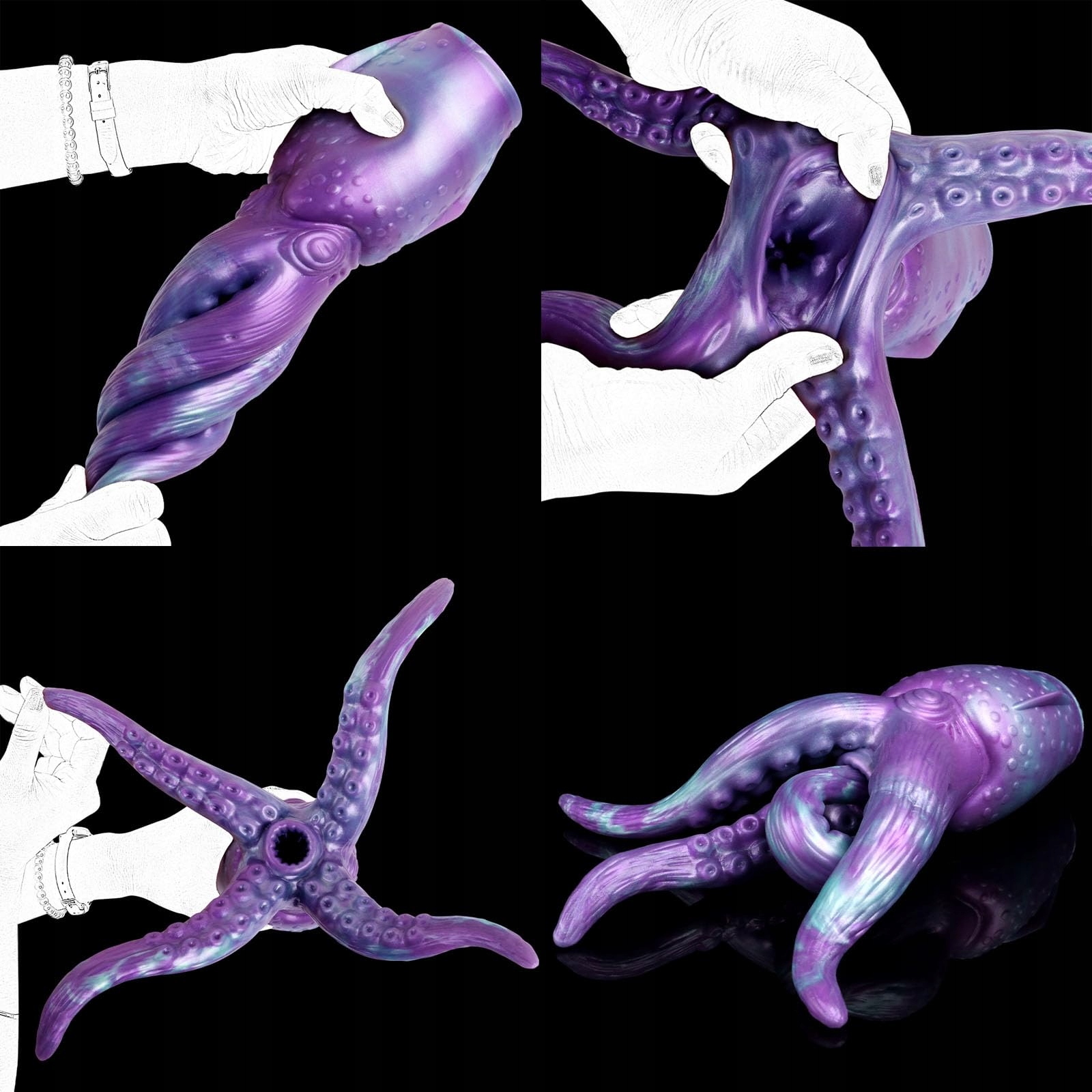 AMAZBEE Masturbator Dla Mężczyzn Silikonowy Dildo Masaż Prostaty Tentakle — miniatura 6