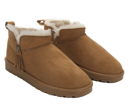 Islandské Boty Na Zimní Sněhule S Kožíškem A Třásněmi, Hnědé 39 3EA