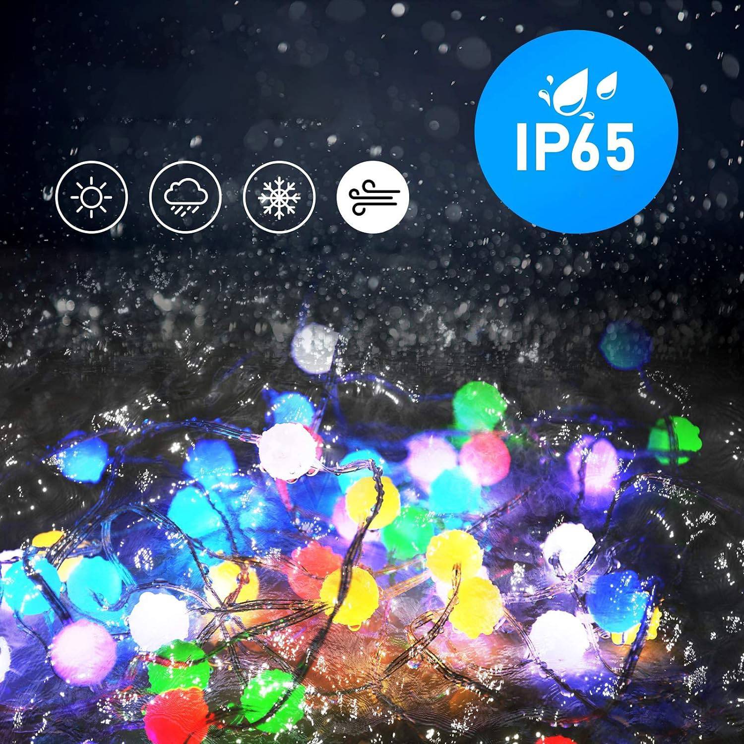 LAMPKI CHOINKOWE ŚWIĄTECZNA OZDOBY 40LED 5m APP TIMER KOLOROWE RGB Z PILOT Waga produktu z opakowaniem jednostkowym 0.2 kg