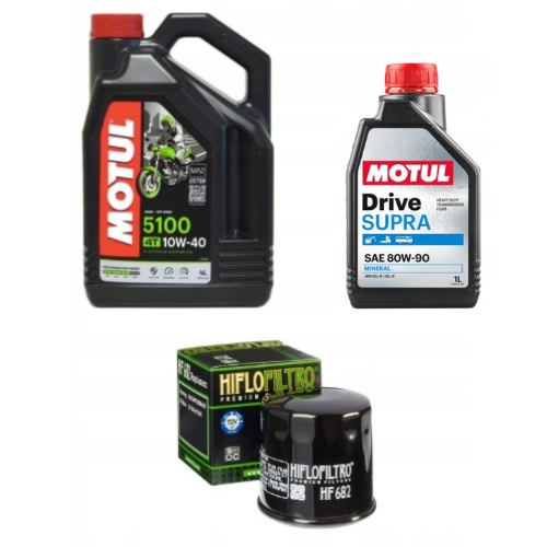 Servisný olejový set Loncin X-wolf 700 Motul 5100 4L Filter HF682