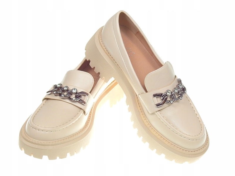 Lekkie mokasyny półbuty na platformie r.39 Długość wkładki 25.5 cm