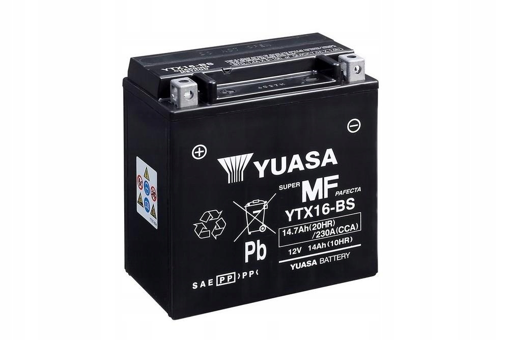

Akumulator motocyklowy Yuasa YTX16-BS 14.7Ah 230A