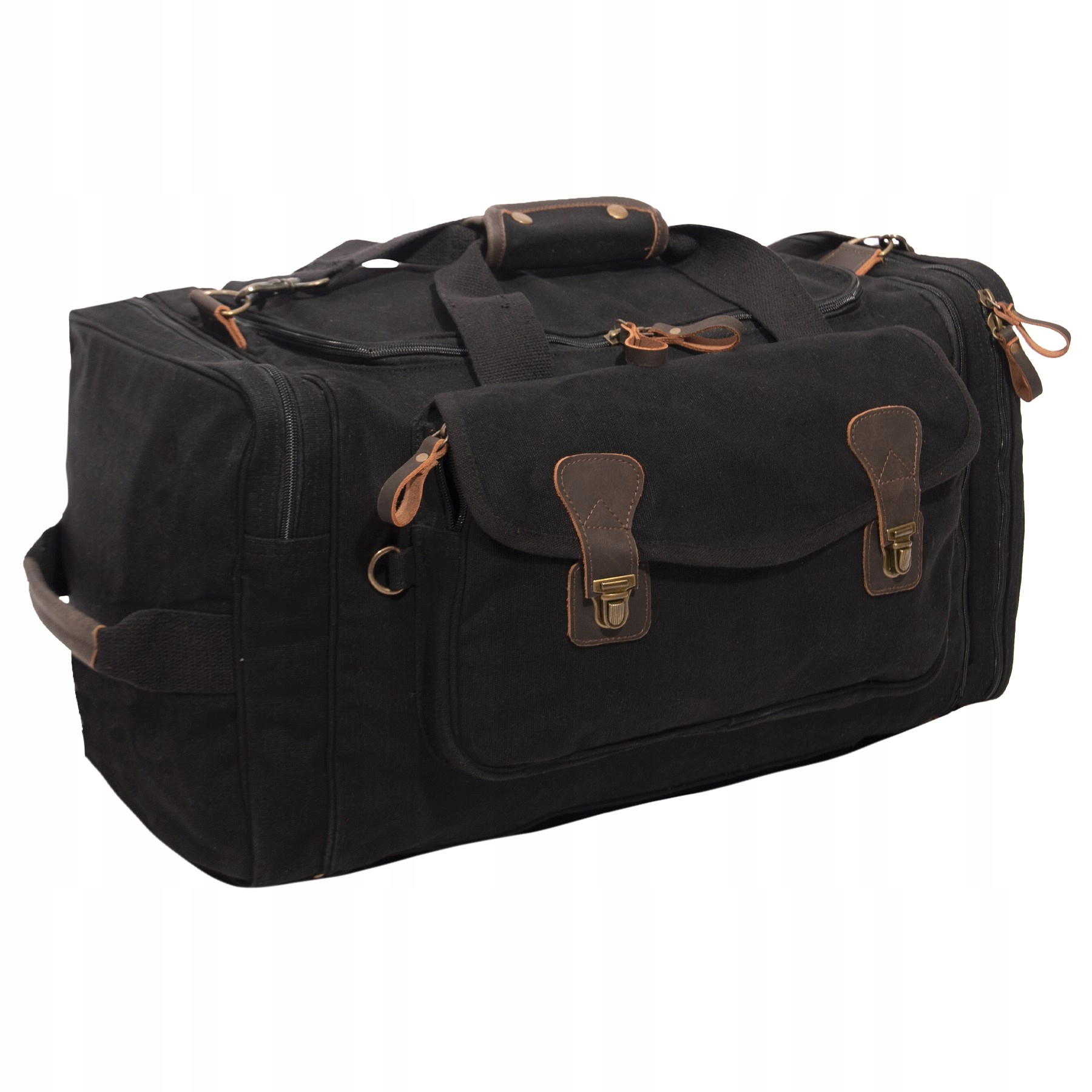 Taška přes rameno Canvas Extended Stay Travel Duffle černá 55L