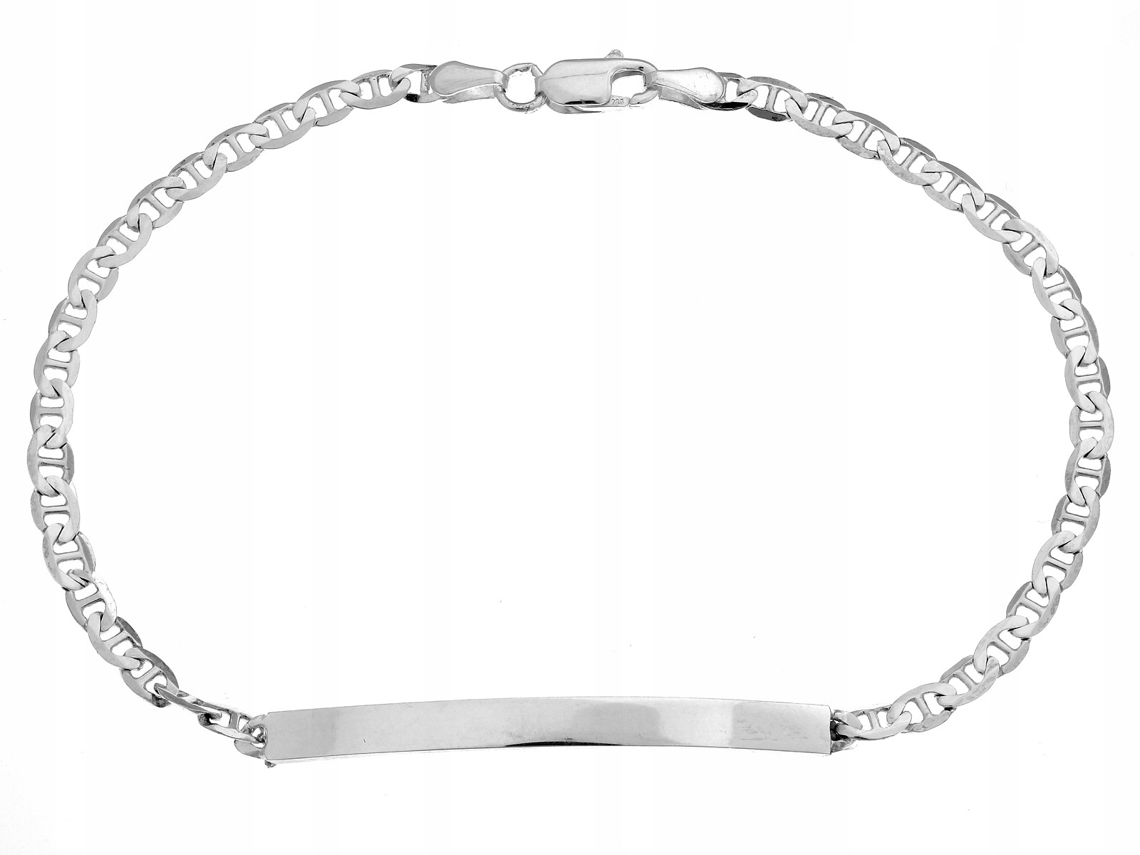 Stříbrný náramek 925 lesklý pod gravírování 4.20 g jako dárek 21 cm